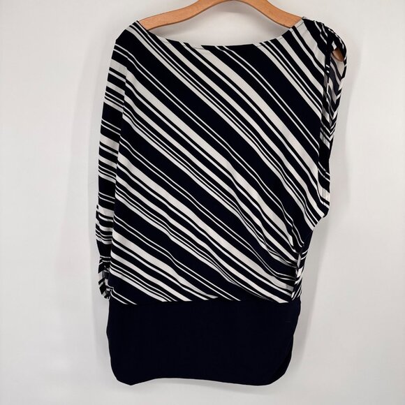 Chicos 3 Womens dark navy Striped Knit Top Size XL - Picture 10 of 11